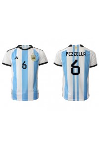 Fotbalové Dres Argentina German Pezzella #6 Domácí Oblečení MS 2022 Krátký Rukáv